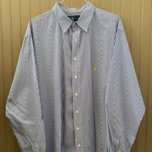 Vintage Ralph Lauren Polo Crest Logo Shirt Men Size 2XL Plaid Button Checker